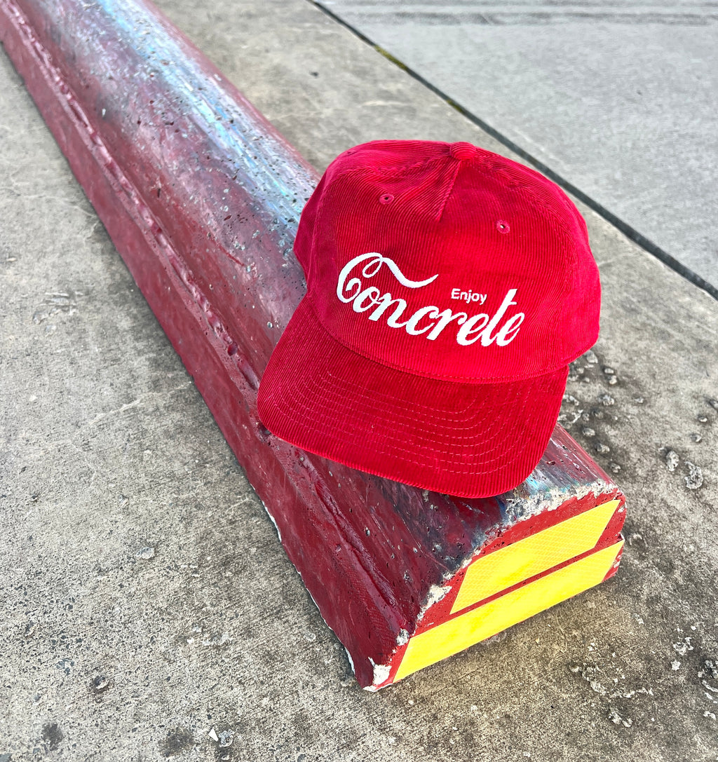 BIG FONT CONCRETE CAP RED