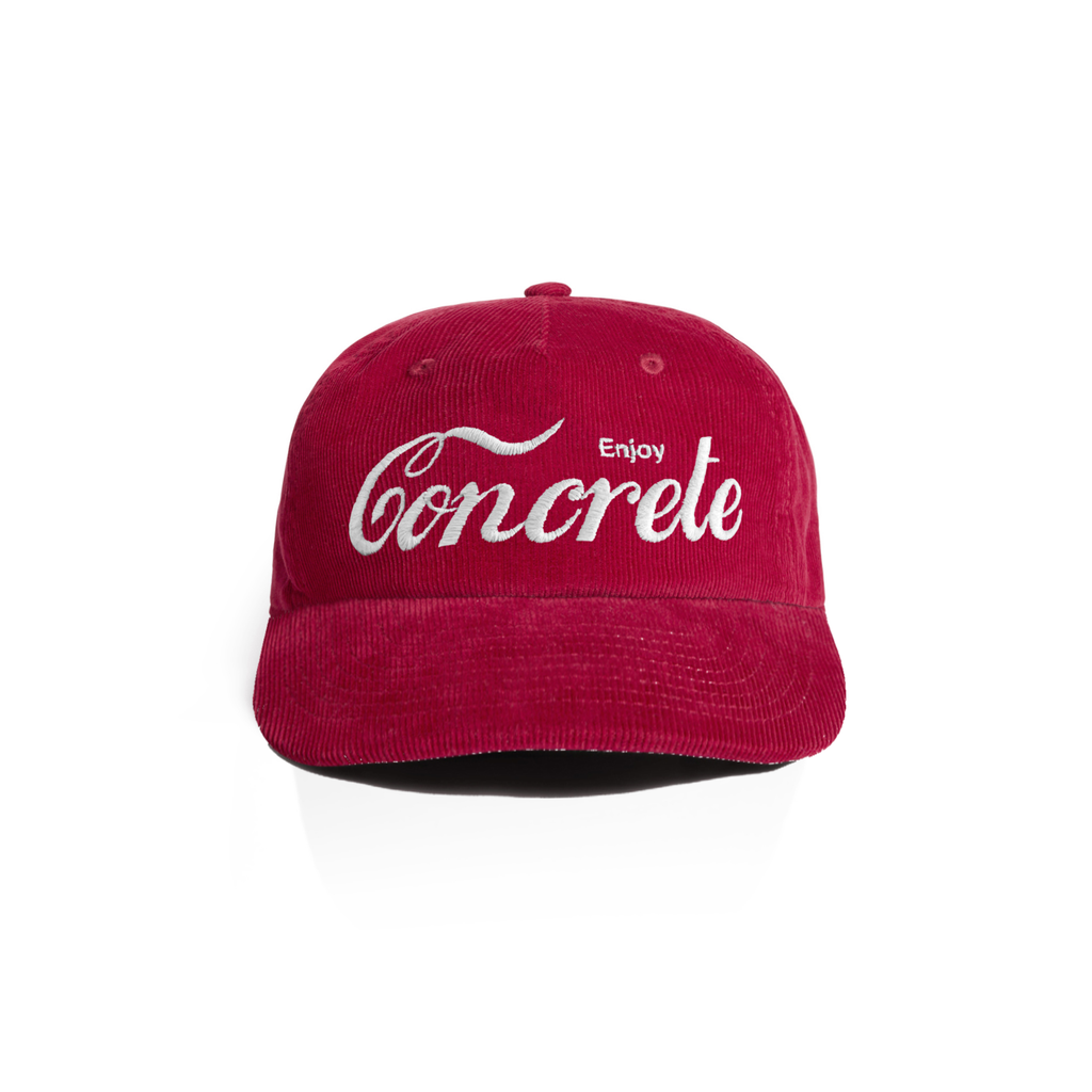 BIG FONT CONCRETE CAP RED