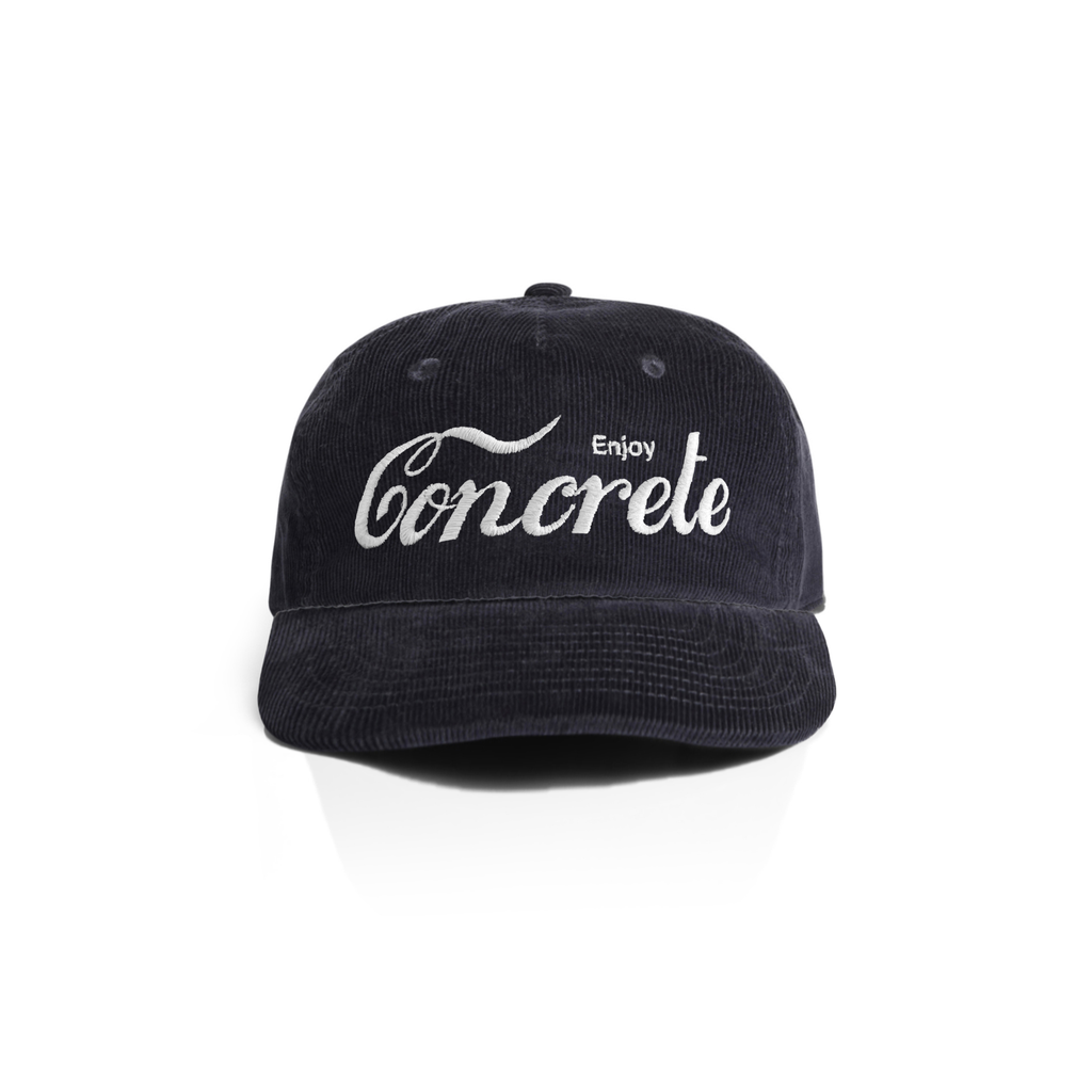 BIG FONT CONCRETE CAP BLACK