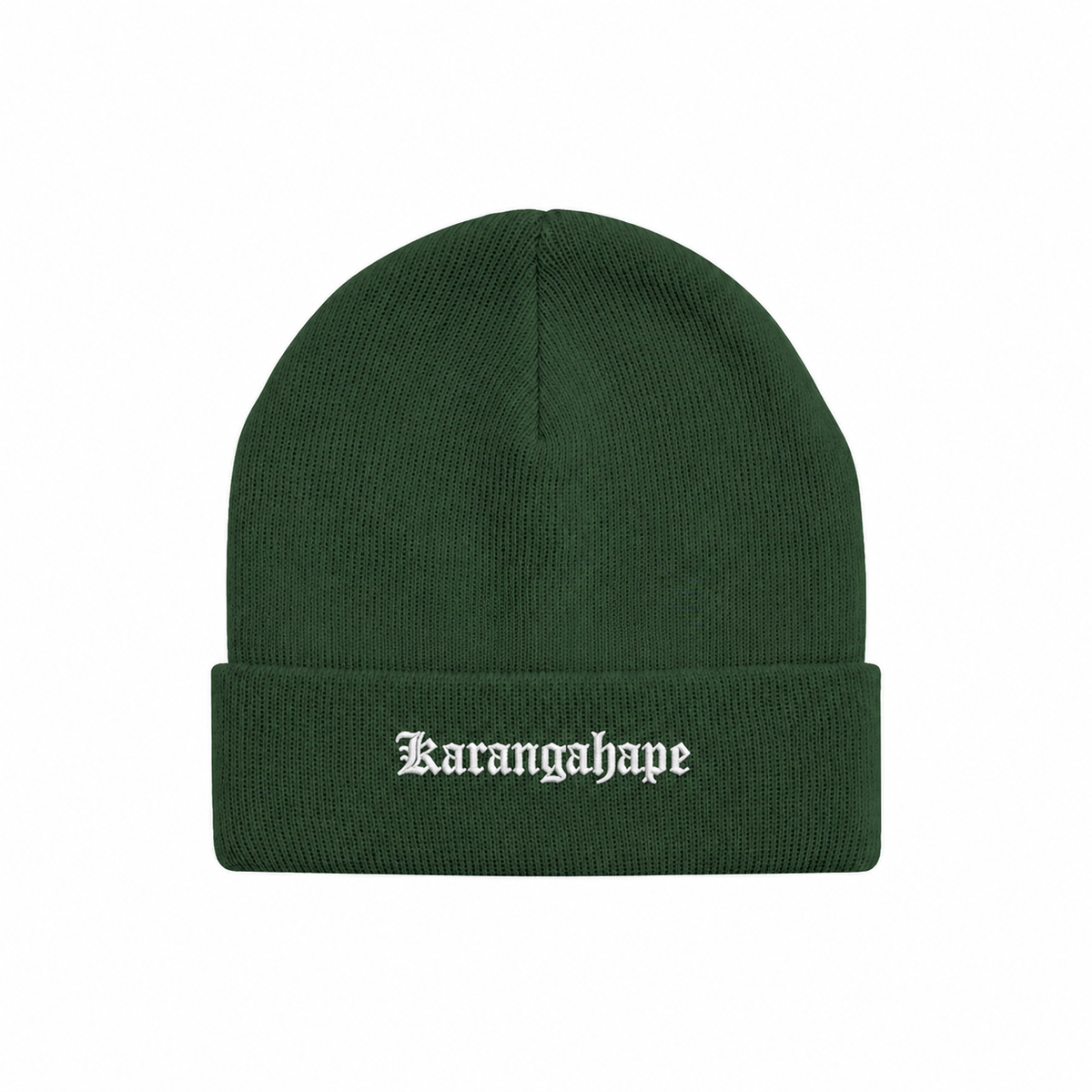 KARANGAHAPE ACRYLIC BEANIE BOTTLE GREEN