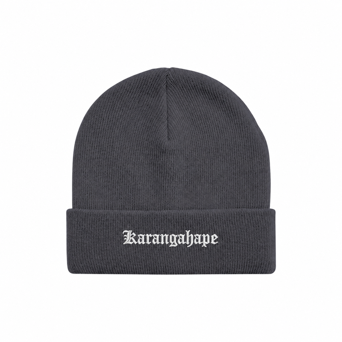 KARANGAHAPE ACRYLIC BEANIE CHARCOAL