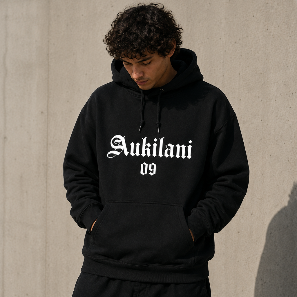 AUKILANI 09 HOOD - BLACK