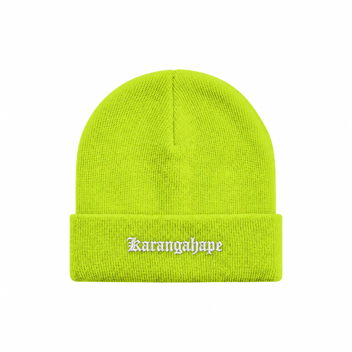 KARANGAHAPE ACRYLIC BEANIE HI-VIZ YELLOW