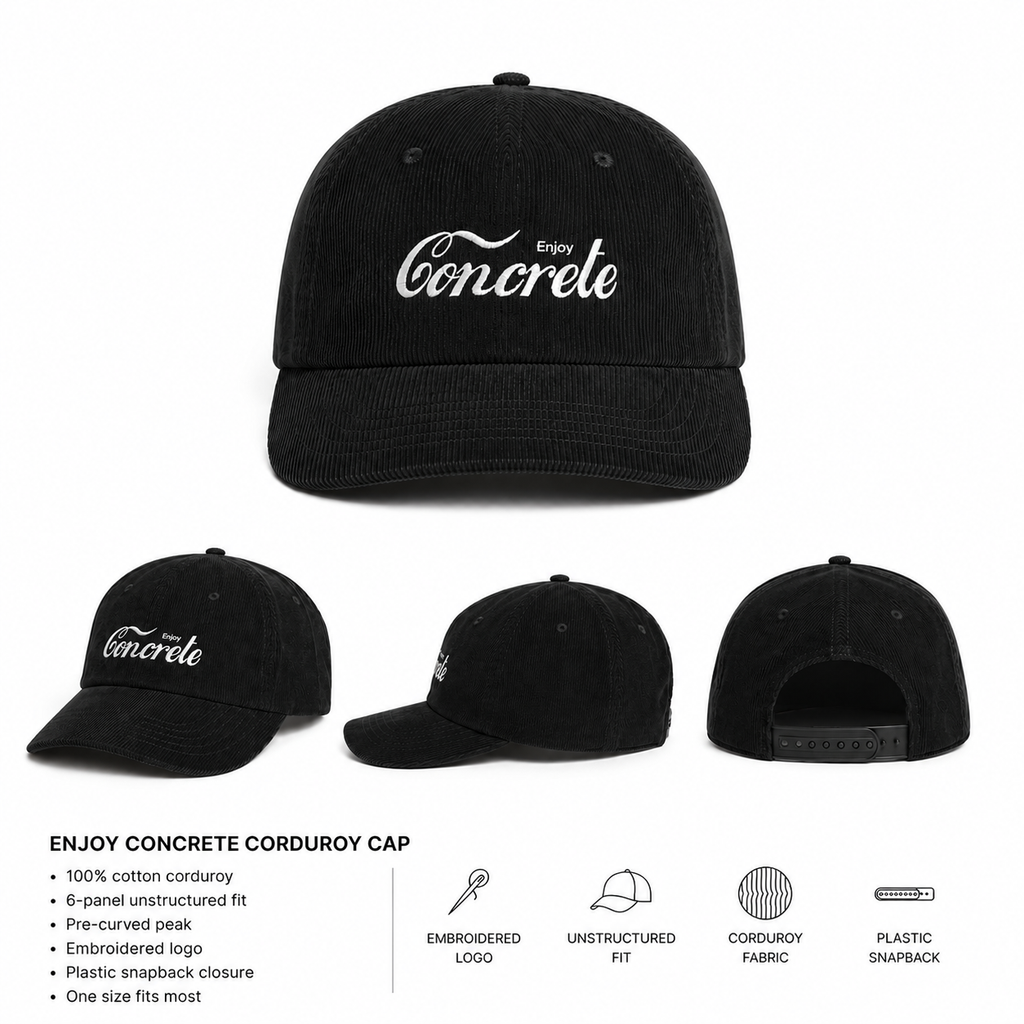 ENJOY CONCRETE CAP BLACK
