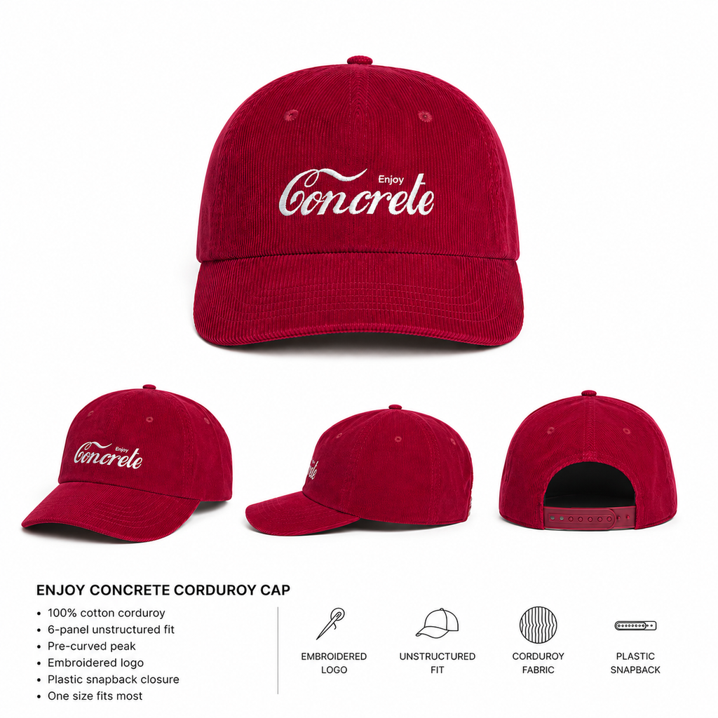 ENJOY CONCRETE CAP RED