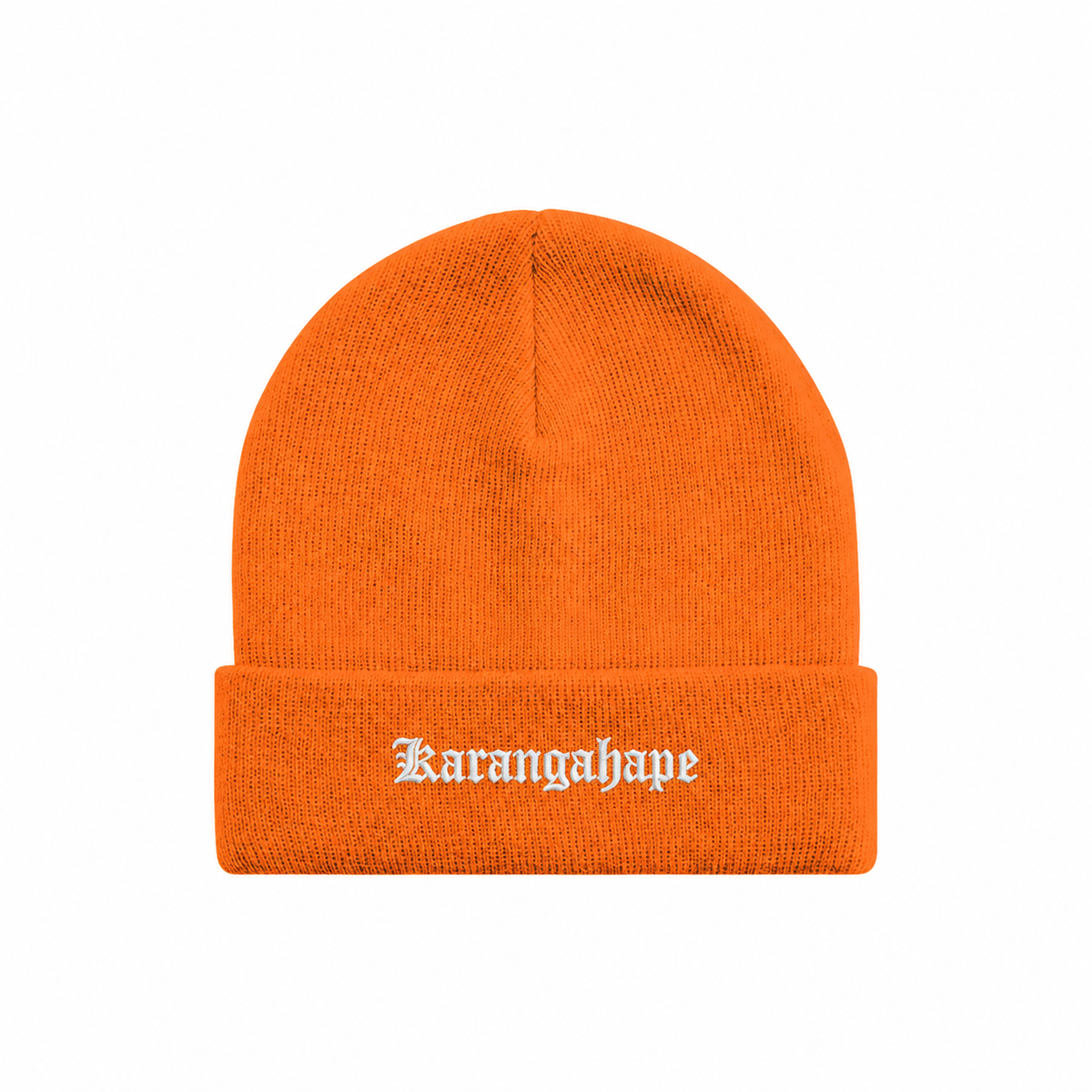 KARANGAHAPE ACRYLIC BEANIE HI-VIZ ORANGE