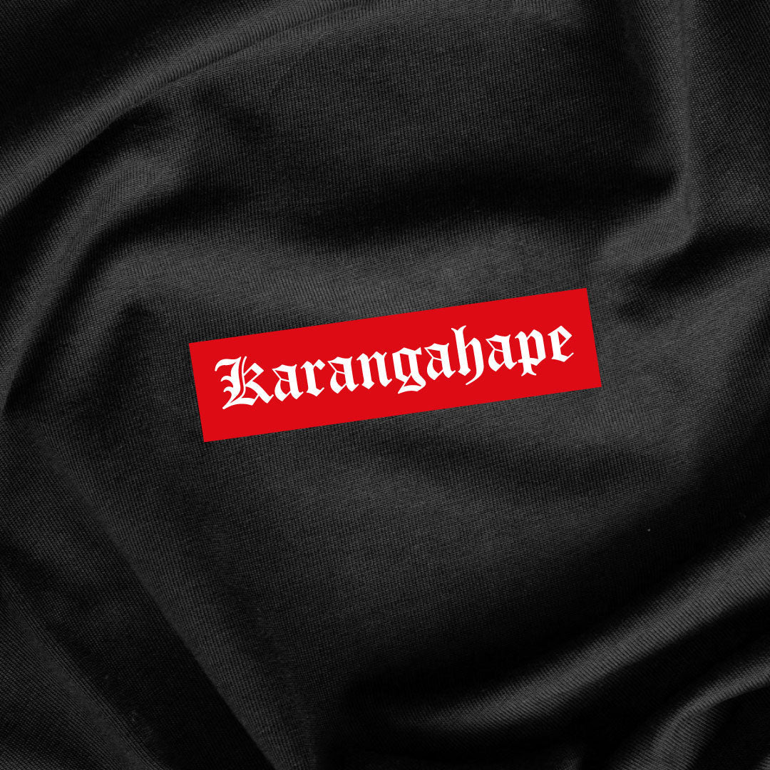 KARANGAHAPE BOXED TEE - BLACK