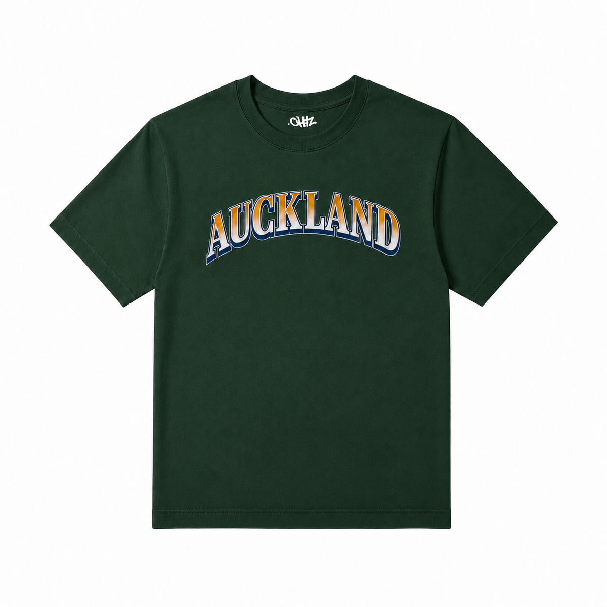 AUCKLAND ARCH TEE FOREST GREEN with Auckland Arch front print