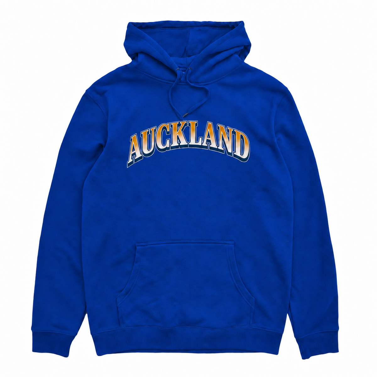 AUCKLAND ARCH HOOD - BRIGHT ROYAL with Auckland Arch front print