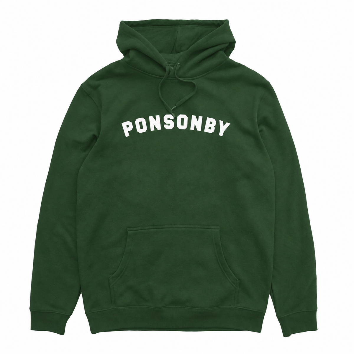 Ponsonby Arch hood in Bottle with white front print